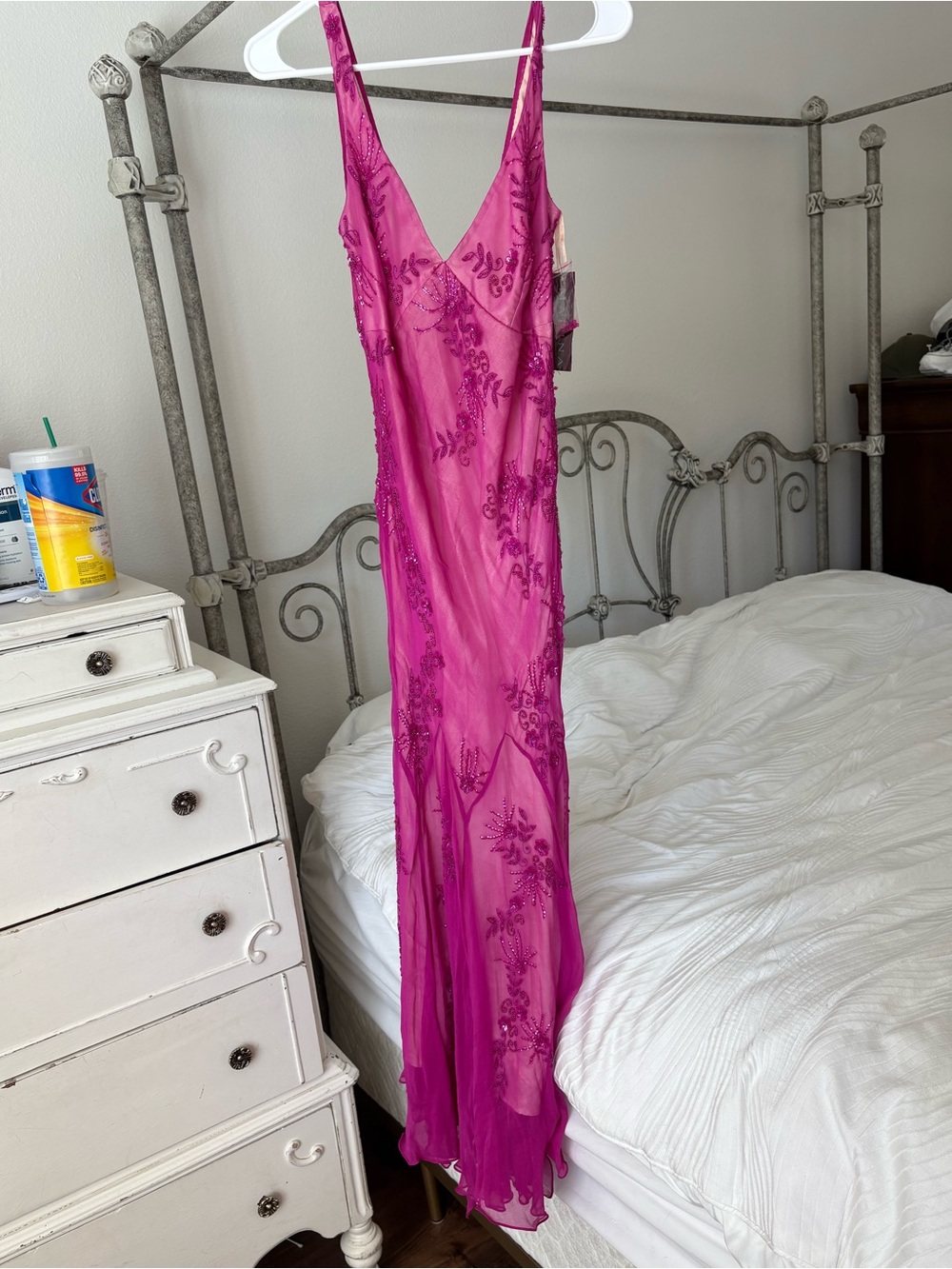 Silk y2k beaded fairy dress
